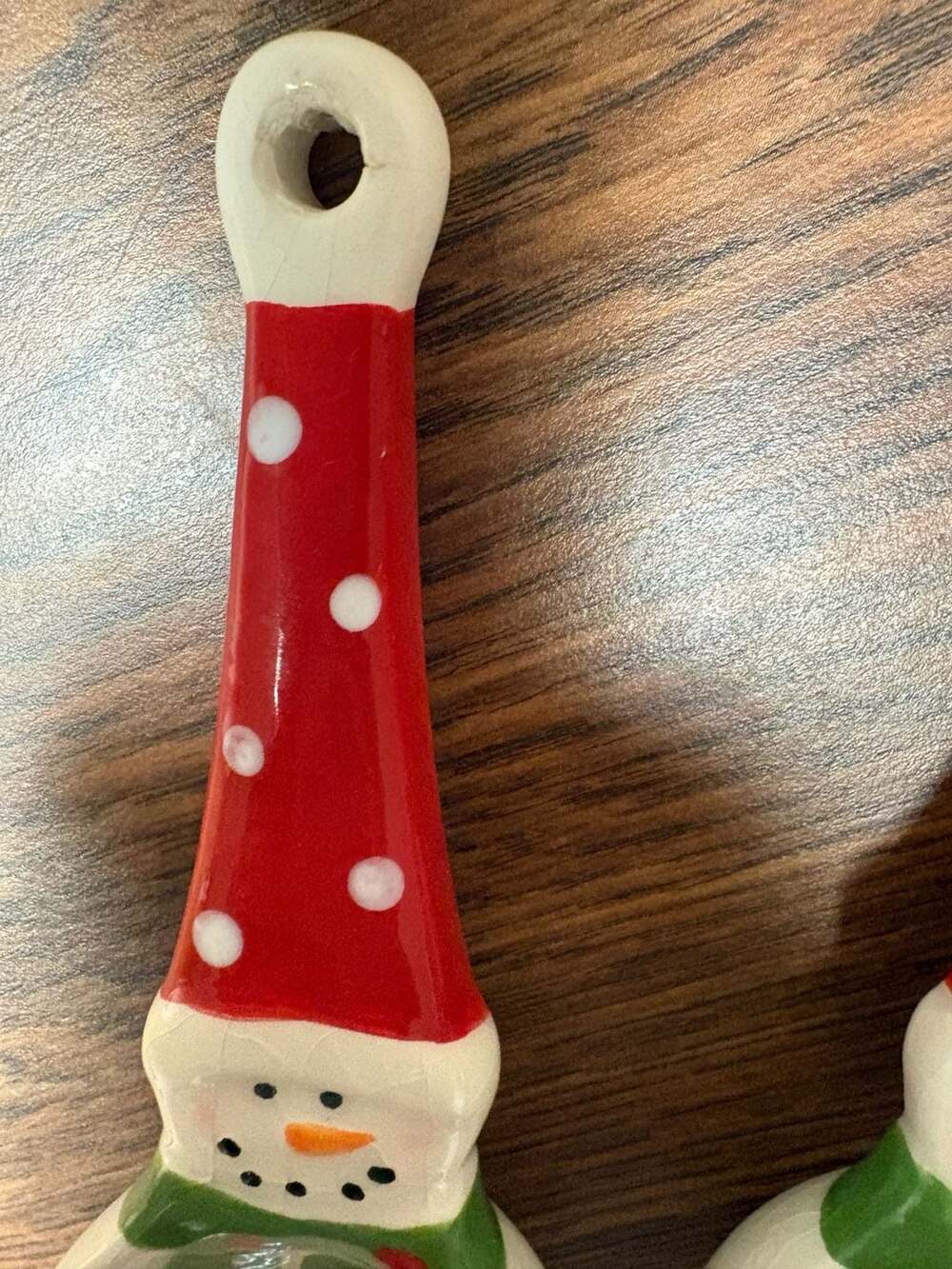 Snowman Holiday Ceramic Measuring Spoon Set - Picture 6 of 11